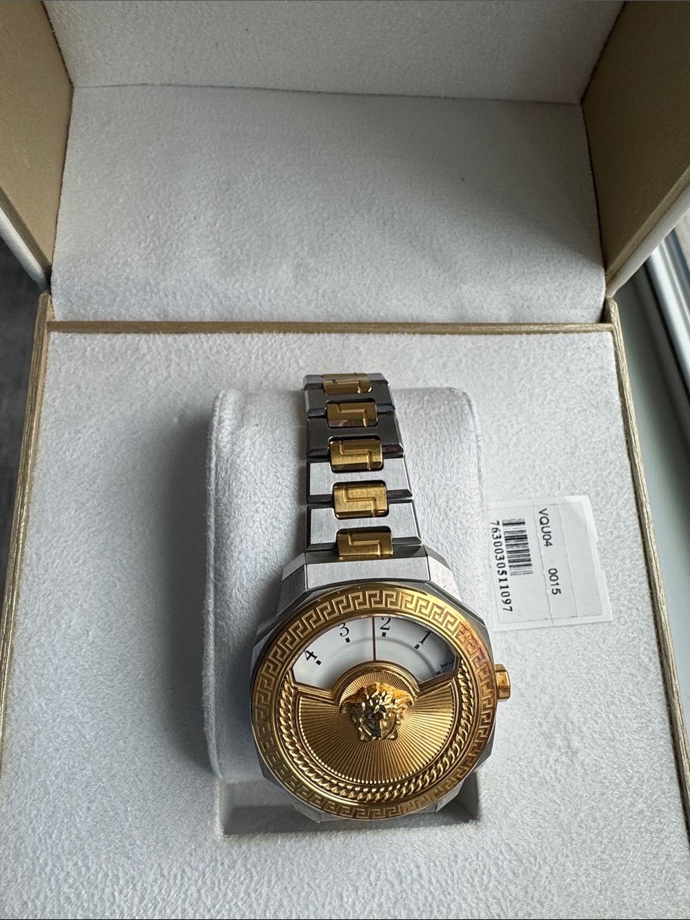 Versace Men and Women Unisex Two-Tone Gold and Silver Bracelet Watch - Picture 3 of 3